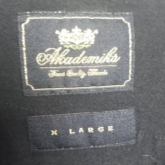 Akademiks Men's Black Graphic Goth Punk Streetwear Polo Shirt Sz XL - Picture 5 of 11